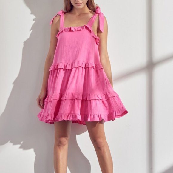 AMELIA TIERED RUFFLE DRESS - Picture 2 of 5